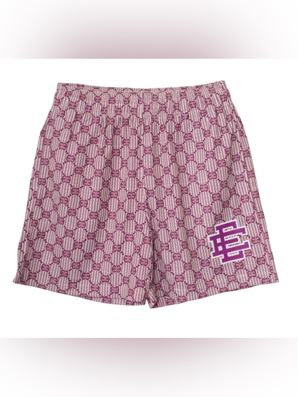 Eric Emanuel Purple EE Monogram Gucci Basic Print Shorts XL